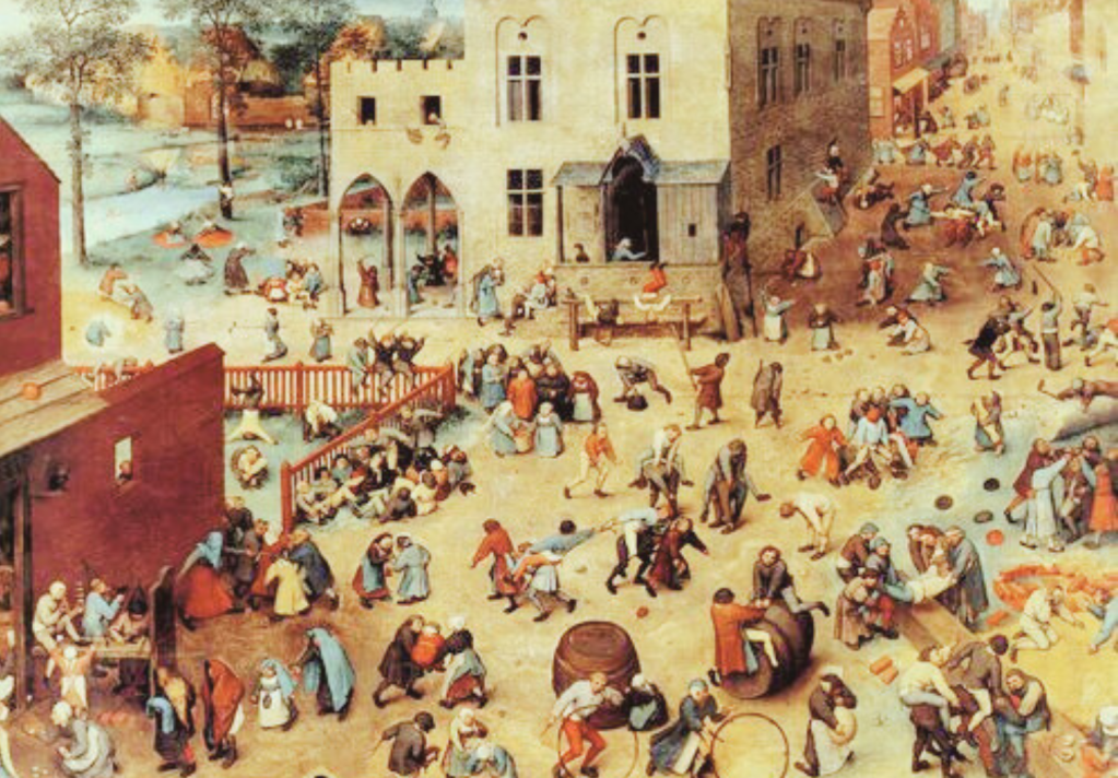 Toile "Les jeux d'enfants" de Pieter Brueghel l'Ancien