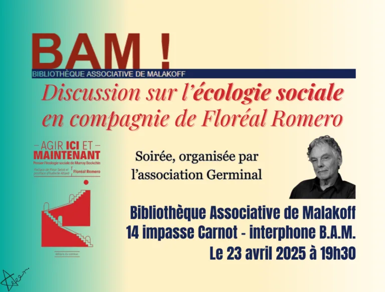 Discussion sur l’écologie sociale en compagnie de Floréal Romero