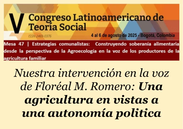 Una agricultura en vistas a una autonomía politica
