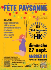 Le 27 septembre, l’écologie sociale dans le Tarn à la Fête de la ferme de Manelphe